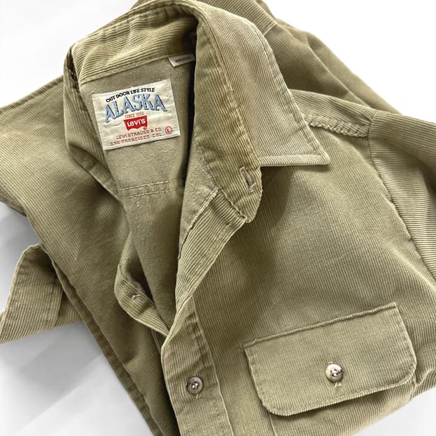 70~80s 빈티지 리바이스 usa "알레스카” 코듀로이 셔츠
