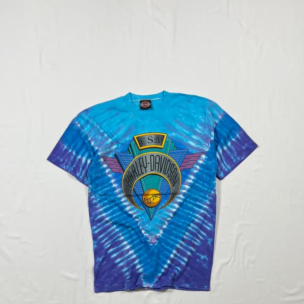 90‘s 할리데이비슨 harley davidson 타이다이 반팔티