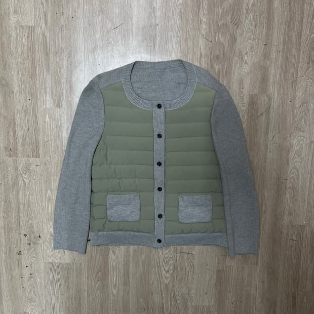 BCBG 구스다운 니트 경량패딩