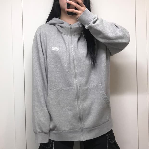 나이키 그레이 후드집업 xl