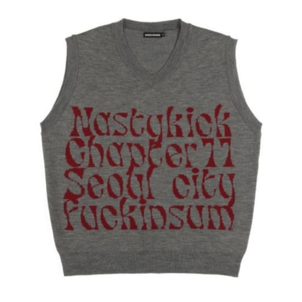 [NSTK] Kinsum Knit Vest (gray)