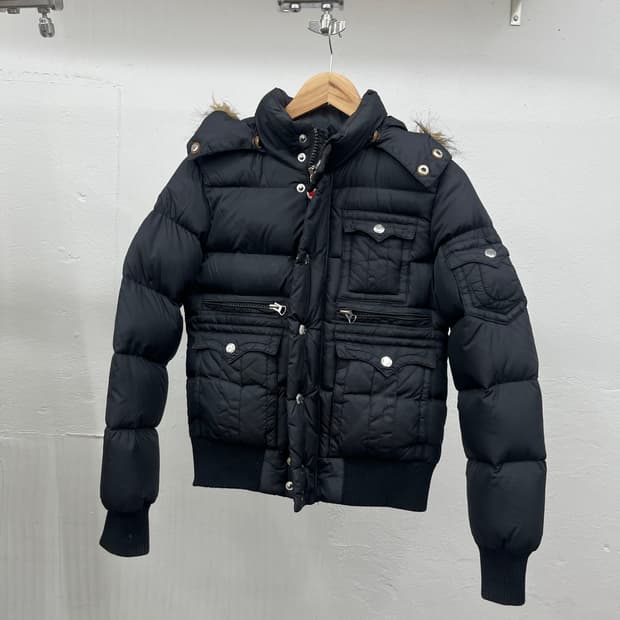 ~66) TRUE RELIGION 8:2 DOWN FUR  JUMPER