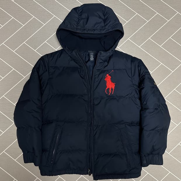 폴로 빅포니 패딩 네이비