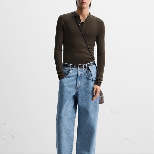 [S, KR90] 자라xNANUSHKA 나누시카 라이트웨이트 울 티셔츠