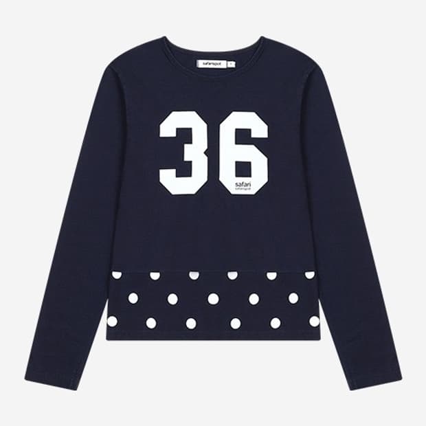 사파리스팟 1/2 REC RUIT INDIGO DOTS TEE 인디고