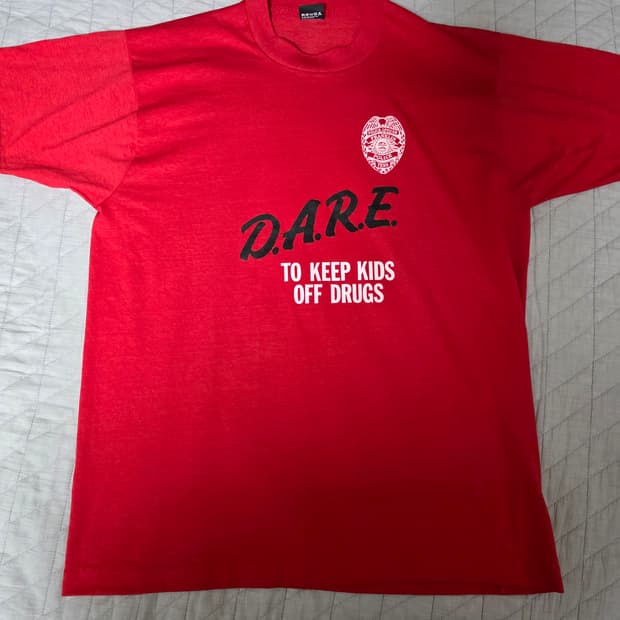 [XL] 90s 빈티지 DARE 티셔츠 레드 ver. 스크린스타 레드