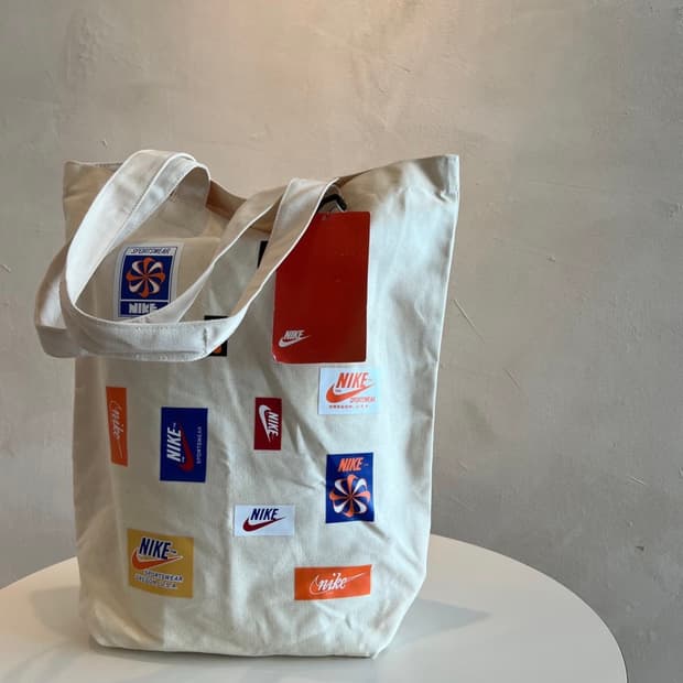  나이키 레트로 로고 일본판 캔버스 토트백 새제품