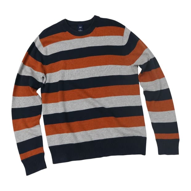 GAP 갭 빈티지 멀티 스트라이프 코튼 울 니트 (M)