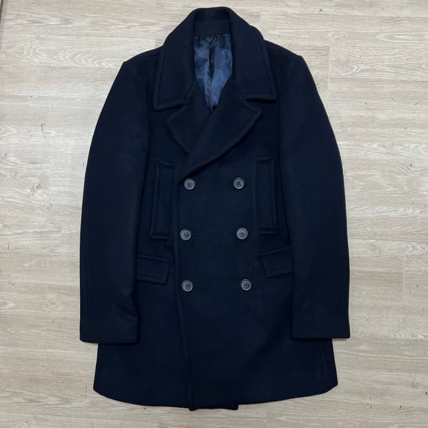 카이아크만 남성 모직 더블 피코트 [네이비] M/95