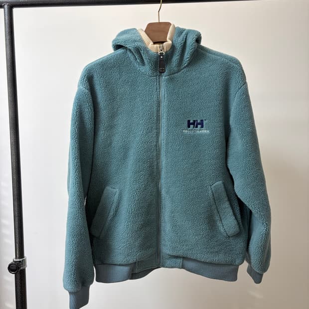 (100) 헬리 한센 블루 플리스 후드 집업