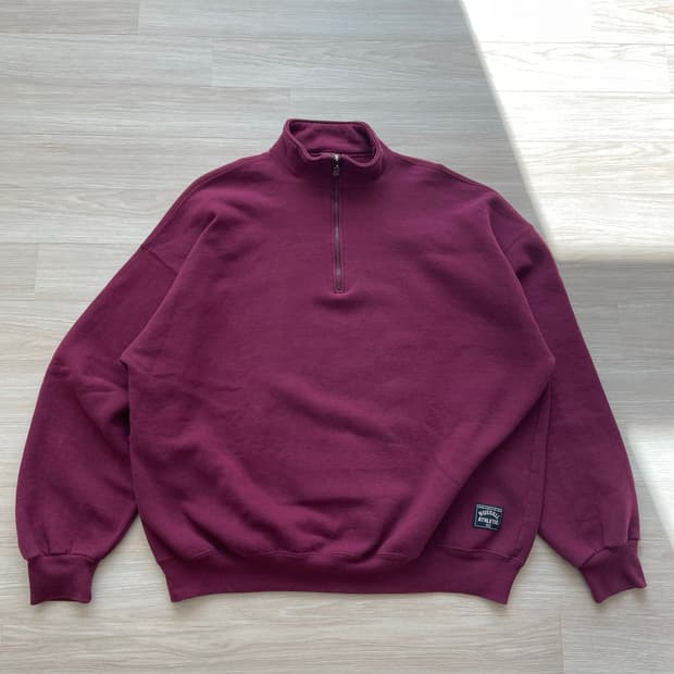 90s russell athletic half zip 러셀 반집업 스웻