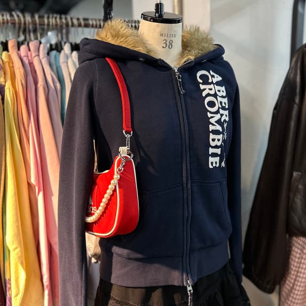Abecrombie Sherpa Zip-Up Hoodie