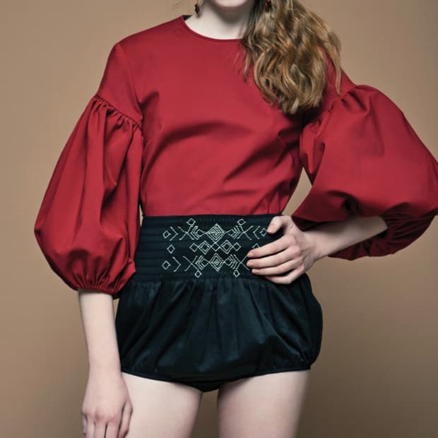 Rosie assoulin로지 아설린 볼륨 슬리브 블라우스