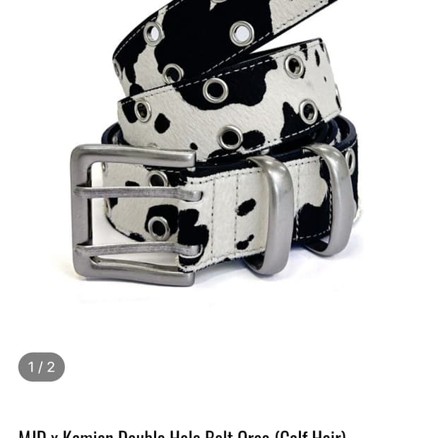 mjd x 카미엔 더블홀 벨트 오레오