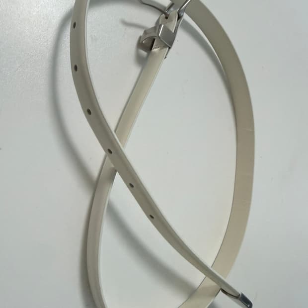 라벨 아카이브 벨트 LB slim leather belt ivory