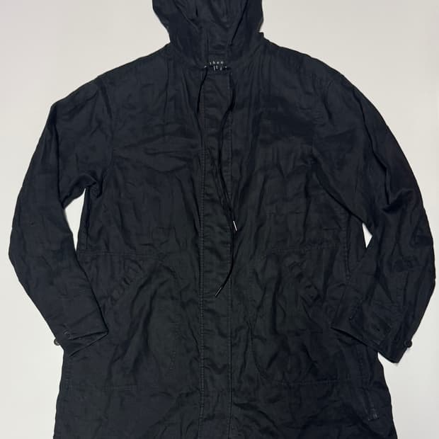 여성 띠어리 theory 라마 롱 후드 자켓 블랙 M