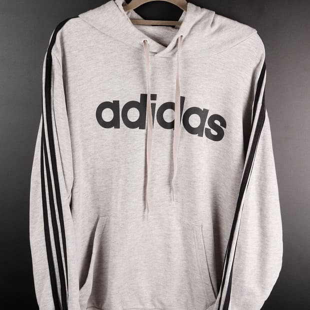 아디다스 빅로고 삼선 후드티