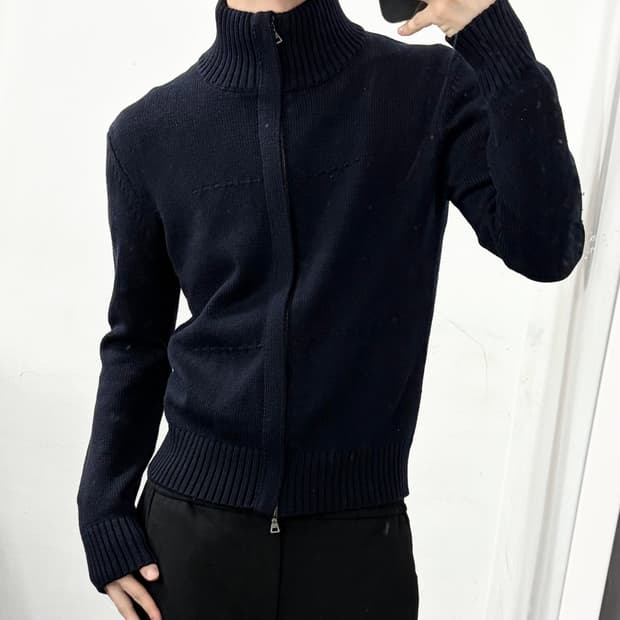 질샌더 투웨이 니트 자켓