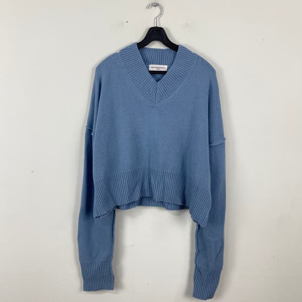 더오픈프로덕트 크롭 브이넥 울 니트 <613>