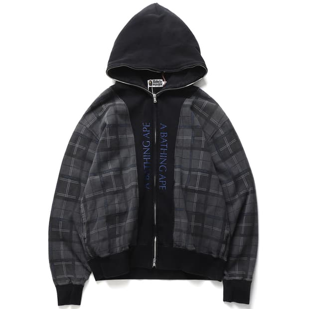 A BATHING APE Check Full Zip Hoodie