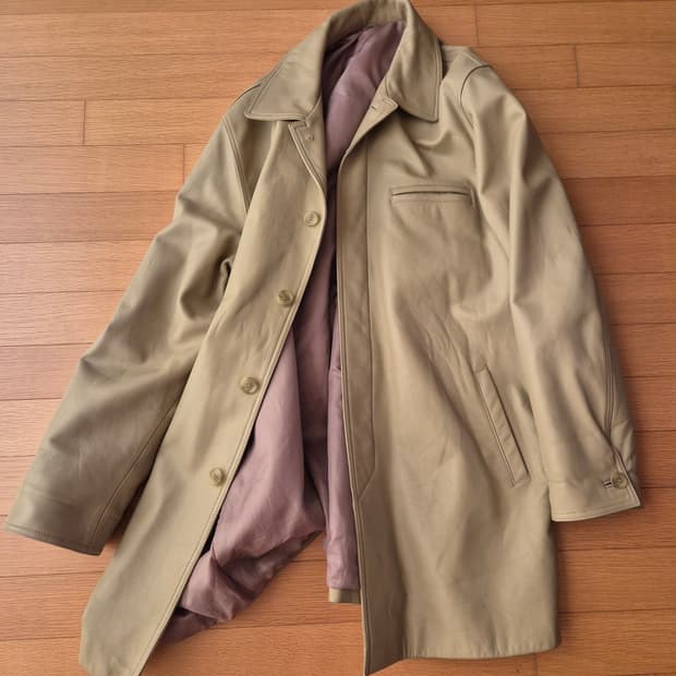 일본 베이지 양가죽 카코트