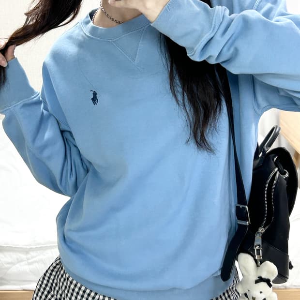 폴로 신형 네이비포니 하늘 맨투맨