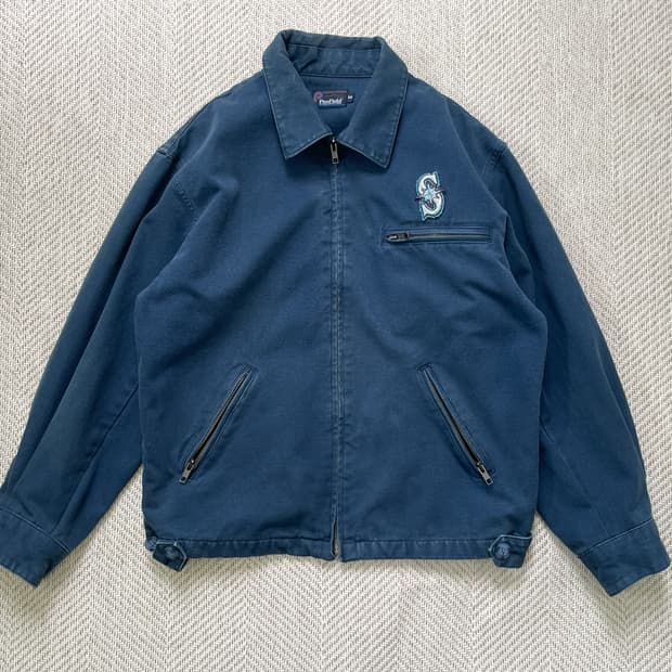펜필드 자수 로고 집업 워크 자켓 