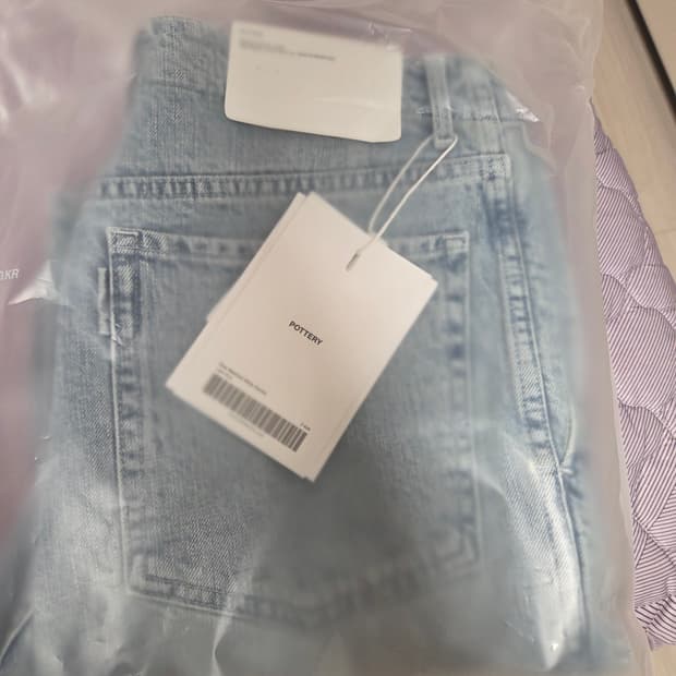 포터리 원워시드 와이드 데님 라이트블루 2사이즈