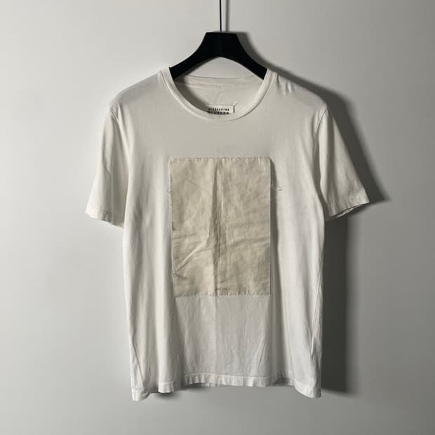 18ss 마르지엘라 스퀘어 화이트 반팔티 (on.809)  