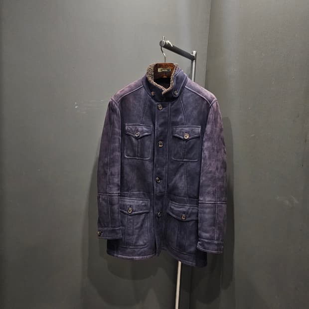 브루넬로 쿠치넬리 스웨이드 풀 시어링 무스탕 자켓