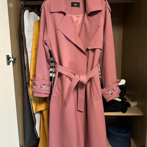 ohL(오엘) 여성 봄 트랜치코트 로즈핑크
