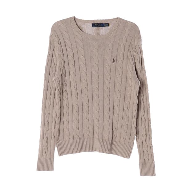 폴로 랄프 로렌 꽈배기 니트 S