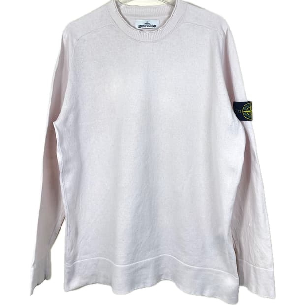 [XL] 스톤 아일랜드 와펜 패치 오가닉 코튼 니트 스웨터