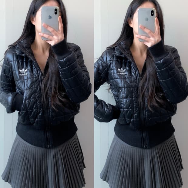 아디다스 퀼팅 점퍼