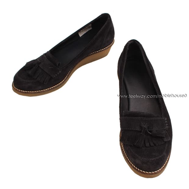 프레드페리 네이비 스웨이드 테슬 웨지 모카신 (국내 245mm)