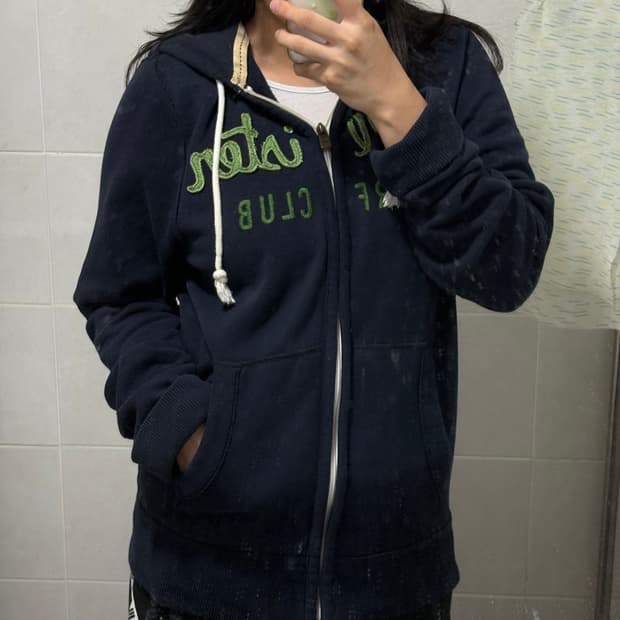 홀리스터 네이비 후드집업 XL