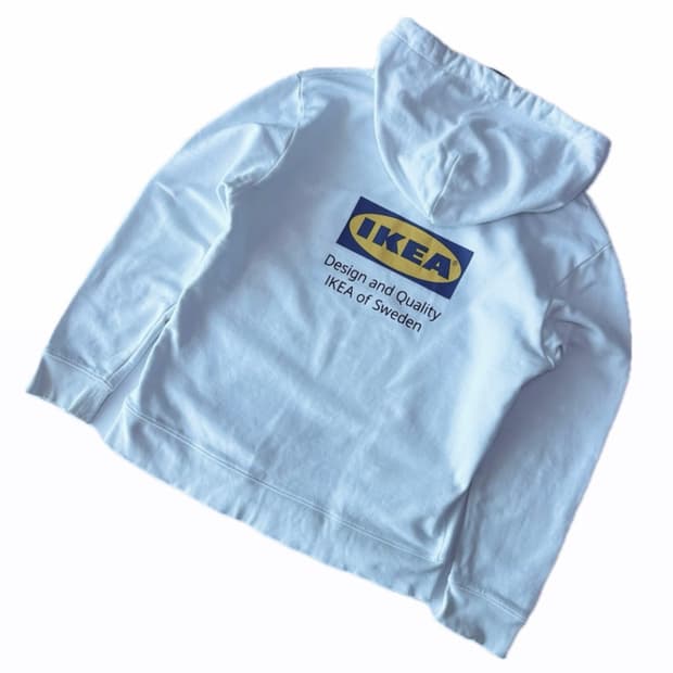 IKEA 에프테르트레다 바코드 그래픽 후드티