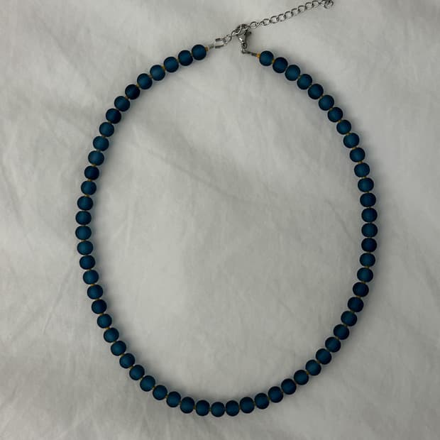 Navy and yellow necklace 