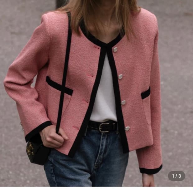 틸아이다이 Laura 핑크 트위드 자켓 