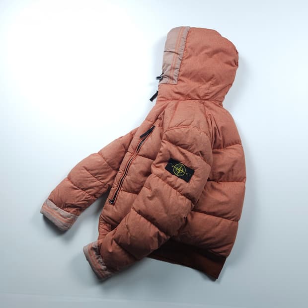 스톤아일랜드 가먼트 다이드 믹스 파이버 와트로 테라 다운 재킷