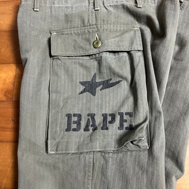Rare) 00s bape hbt 밀리터리 팬츠