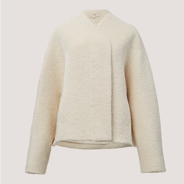 베르소 하이넥 라운드 자켓 - 아이보리 판매해용