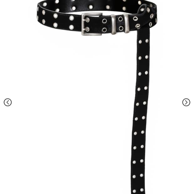 카미엔xMJD 더블 홀 벨트 블랙