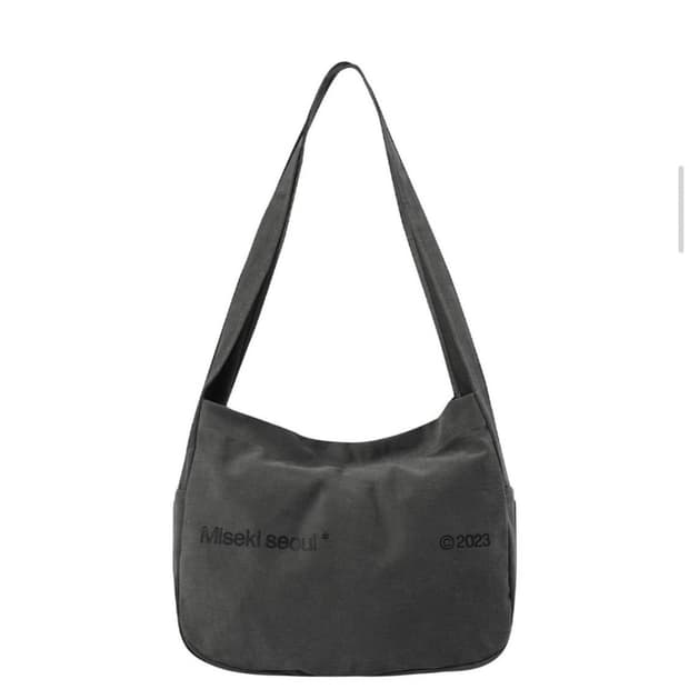미세키서울 코튼 빅 크로스백 차콜 