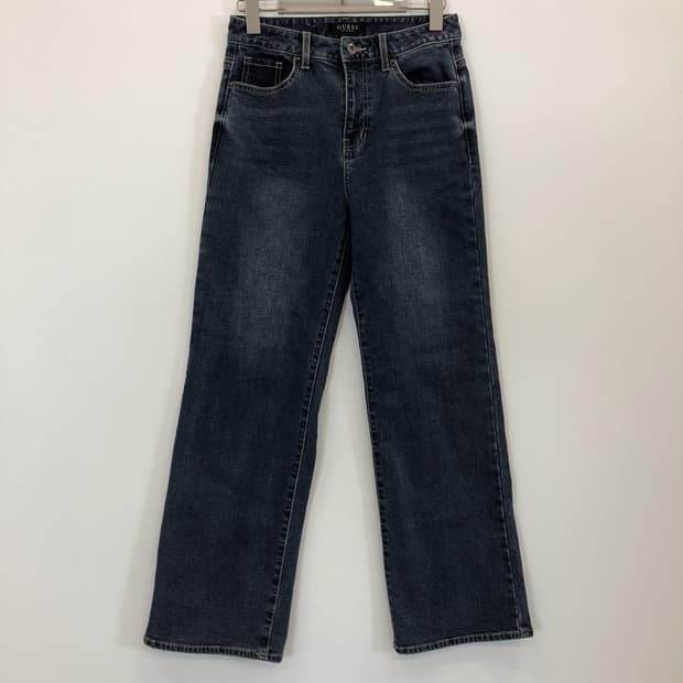 게스 프리미엄 스틸로고 와이드데님진 25 인치 