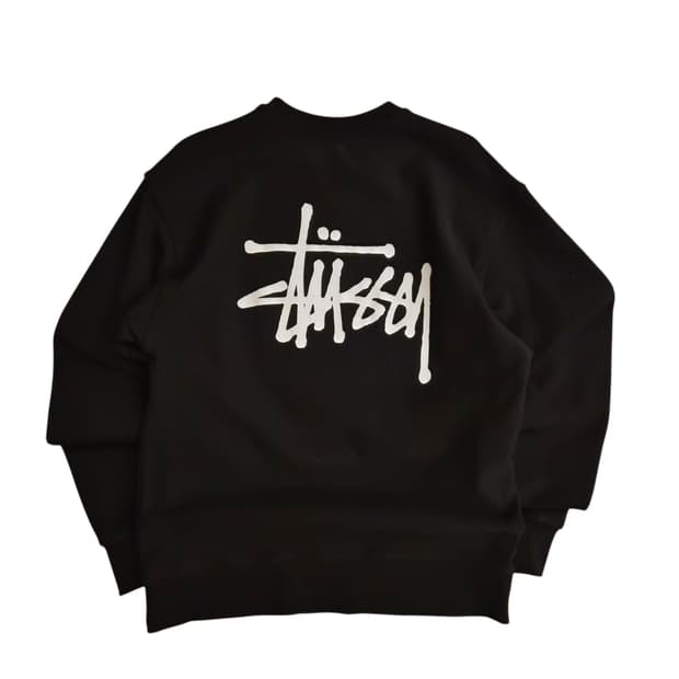 스투시 베이직 스투시 크루넥 블랙 2023