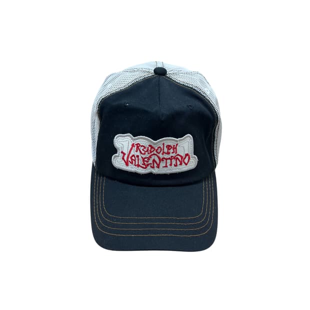 Rudolph Valentino 블랙 화이트 트러커 캡