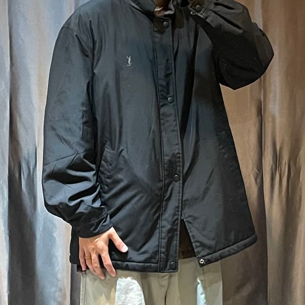XXL YSL 입생로랑 심볼로고 나일론 코트 자켓