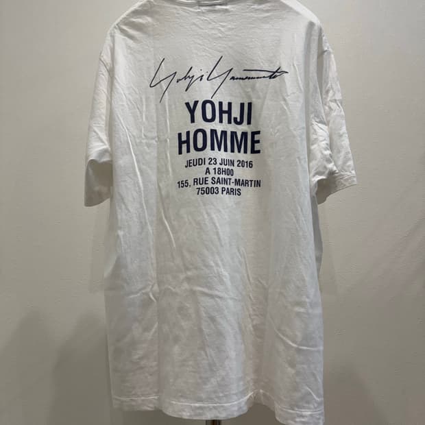 요지야마모토 뿌르옴므 스태프 티셔츠
