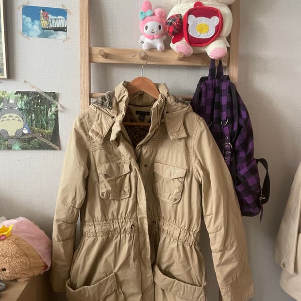 타미힐피거 코튼 로고 후드집업 누빔 자켓